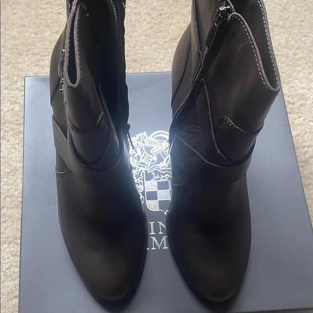Vince Camuto Black Ankle Booties - Classic Side Zip